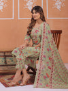 Mitrika Elegant Sage Green Floral Printed Kurta Set with Dupatta