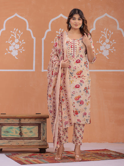 Graceful peach ethnic wear set for women
