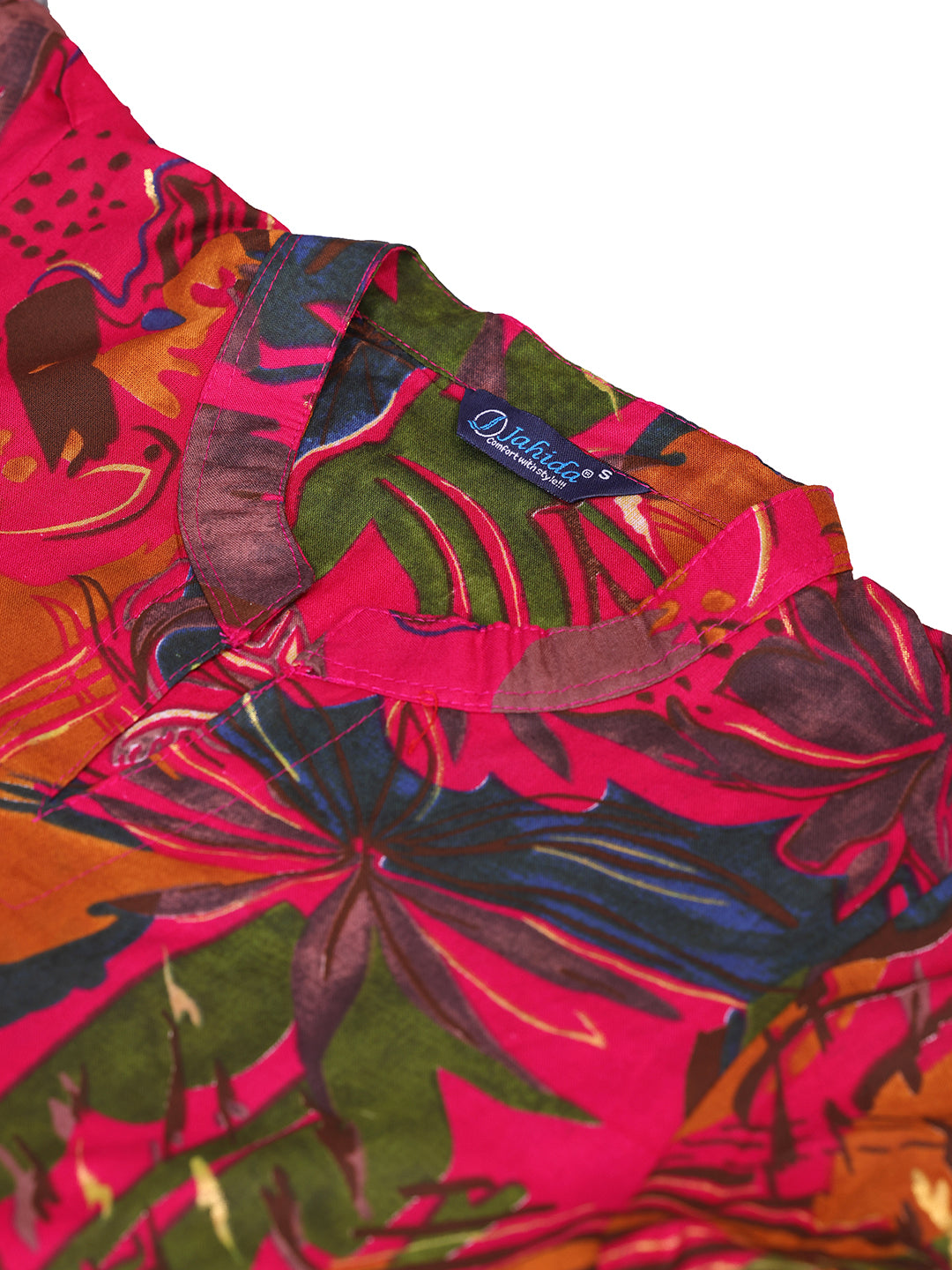 Mitrika Bold Tropical Viscose Rayon Foil Printed Sharara Set